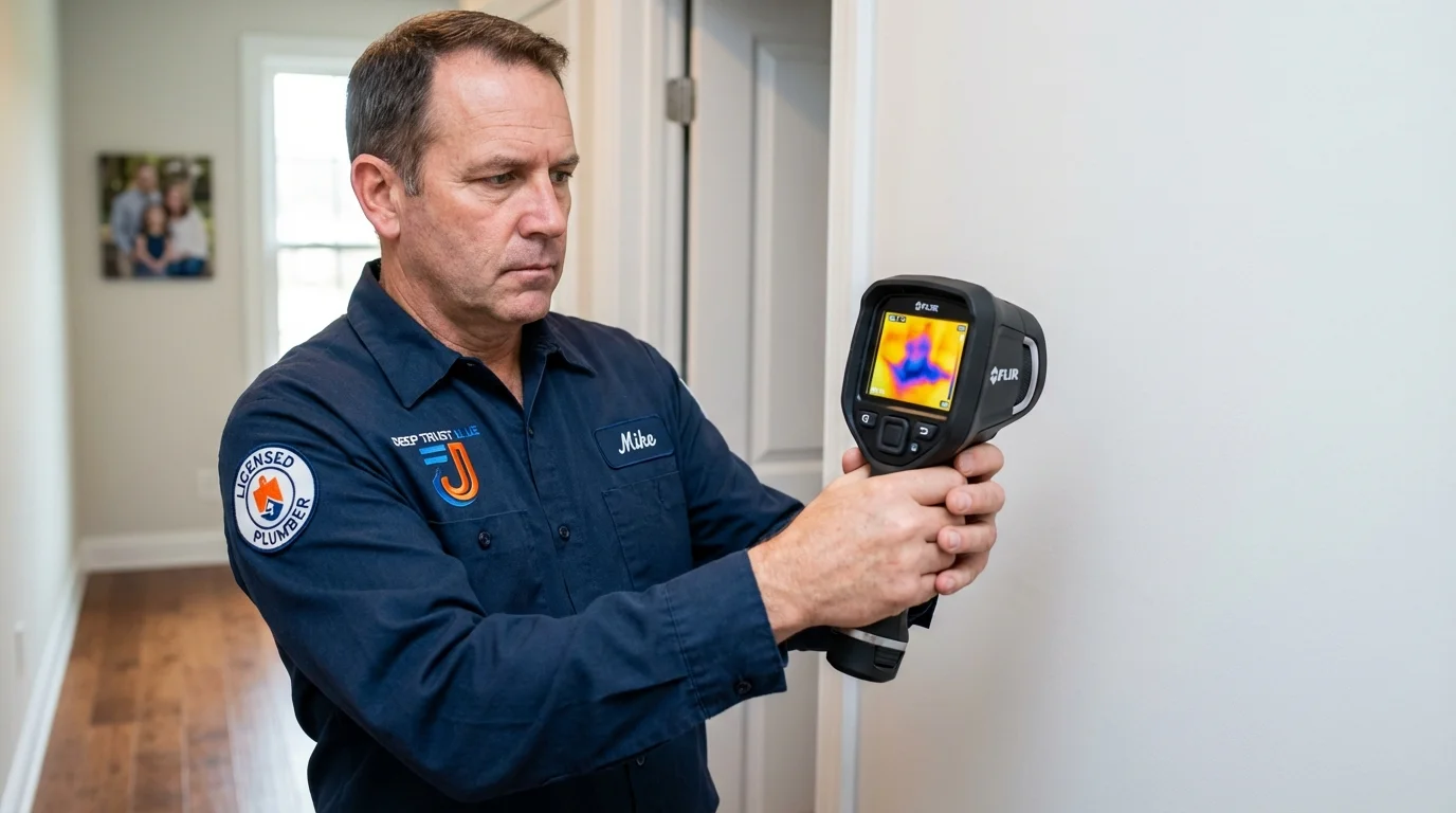 Thermal imaging leak detection by Johns Plumbing LLC in Delaware
